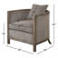Fauteuil demi-tonneau en chenille de 29 po de large Kuehl