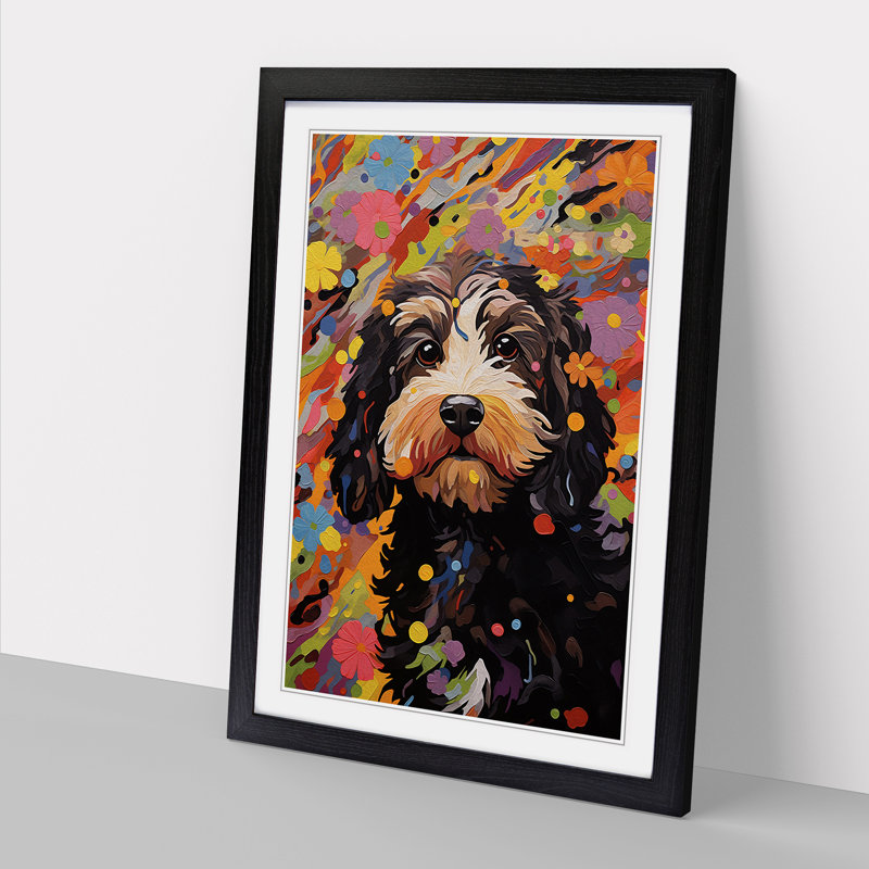 Single Picture Frame Print on Wood, Black Framed, 46cm H x 34cm W