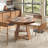 Extendable Round Dining Table For 4-8, 43.3" To 59" Convertible Oval Kitchen Table With Storage Shelf, For Small Space, Breakfast Nook, Apartment, Modern Farmhouse
