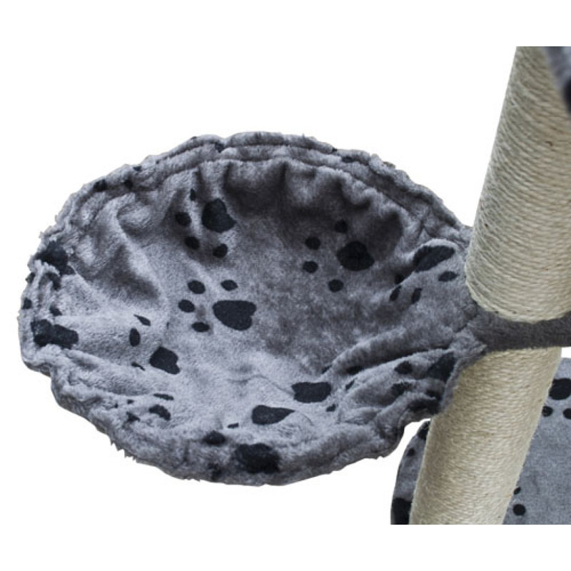 260cm H Cat Tree, Grey/Brown/Blue