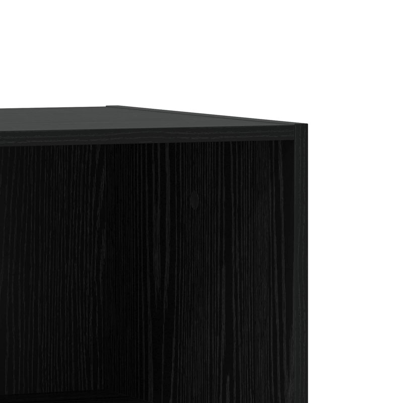 Engineered Wood Wardrobe, Black Oak