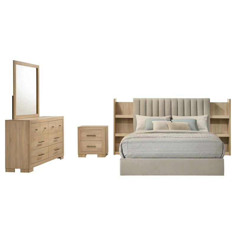 Ensemble de chambre avec grand lit 4 pièces Aurelie, Grand lit