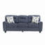 Mobilier de salon contemporain en bois et chenille