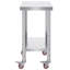 24x18x34 Inch Stainless Steel Work Table 3-Stage Adjustable Shelf with 4 Wheels