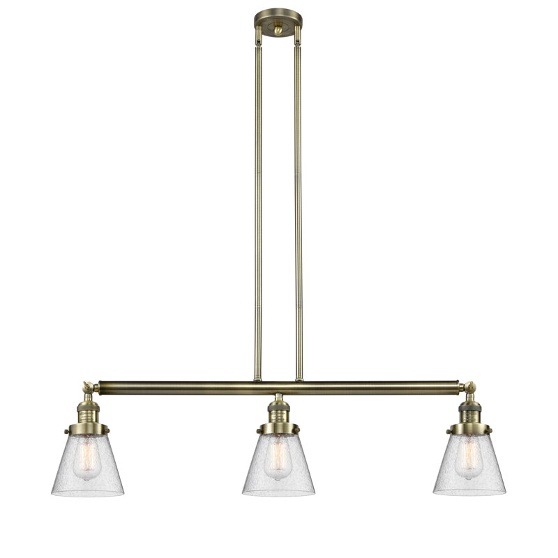 Montano 3 - Light Kitchen Island Pendant, No Bulb Included, Seedy, Antique Brass