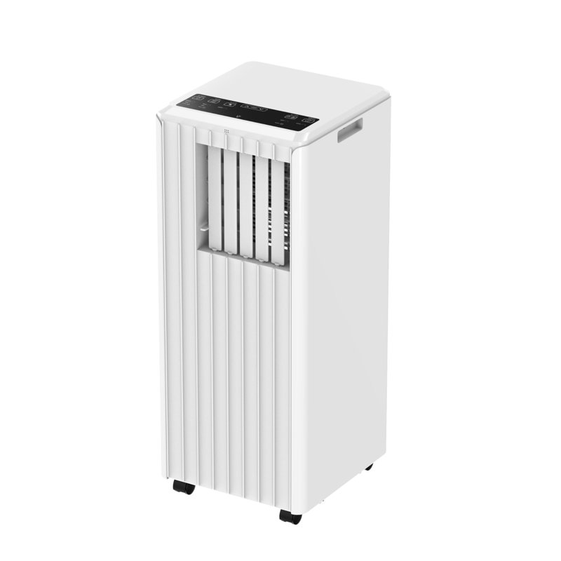 3-in-1 9000 BTU Portable AC – Cools, 42L/day dehumidifier, 2-speed fan. 24H timer, remote, window kit. Energy efficient, quiet, compact. For UK rooms up to 300 sq.ft. White.