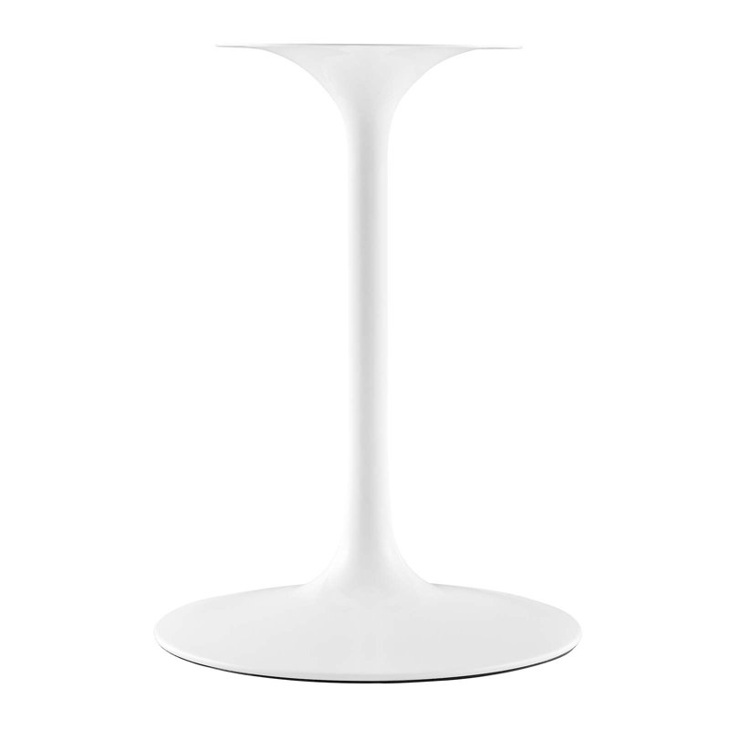 Mid-Century Modern Round Walnut and White Dining Table