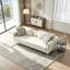 Chaise longue surdimensionnée en chenille avec dossier ouvert, accoudoirs et 4 coussins-1669486667