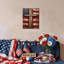 Drapeau américain en bois en croix «In God We Trust», art mural sur toile 8 x 10 po