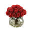Dried Rose Arrangement in Wavy Glass Vase-187263748-187263751