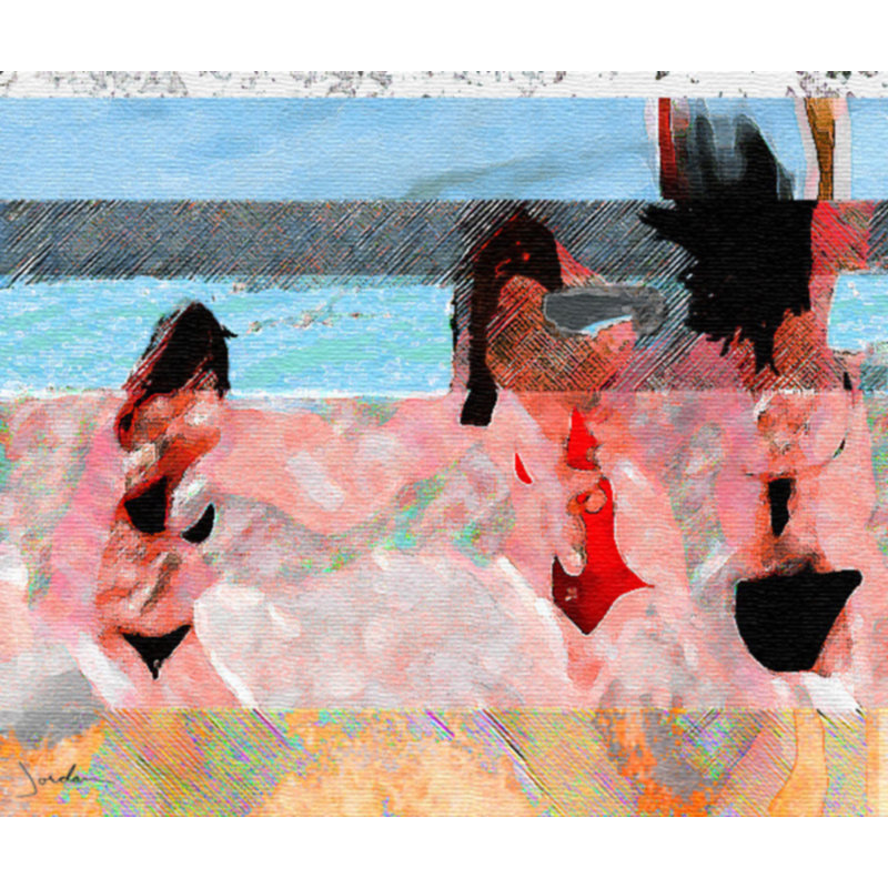 At The Beach Print by Kent Wilcoxson Jordan