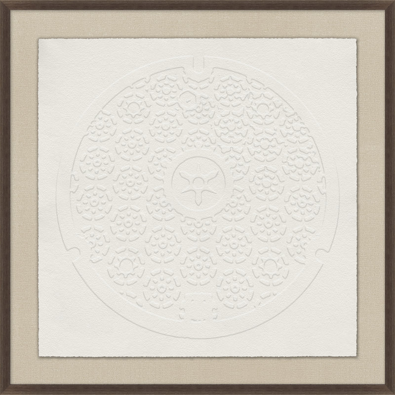 Man Hole 1 Print by Thom Filicia, White, 29"H x 29"W x 1.38"D