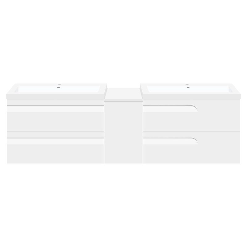 Meuble-lavabo mural double l 84 po x P 18 po x H 22 po