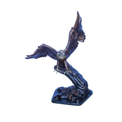 Grande statue en bronze de la collection Nifao débarquant sur une base en marbre 37 po x 19 po x H 46 po