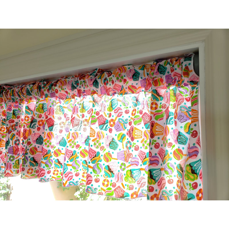 Cantonnière sur mesure en mélange de coton floral l 58 po Leann, L 58 po x L 20 po
