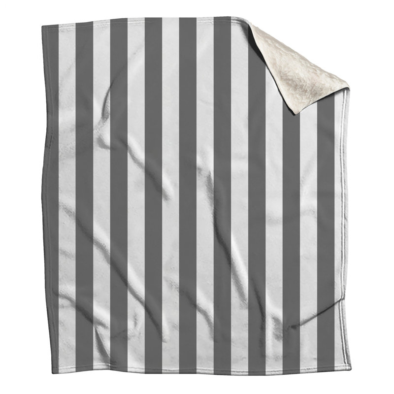 Gray Striped Blankets, 50in W x 60in H