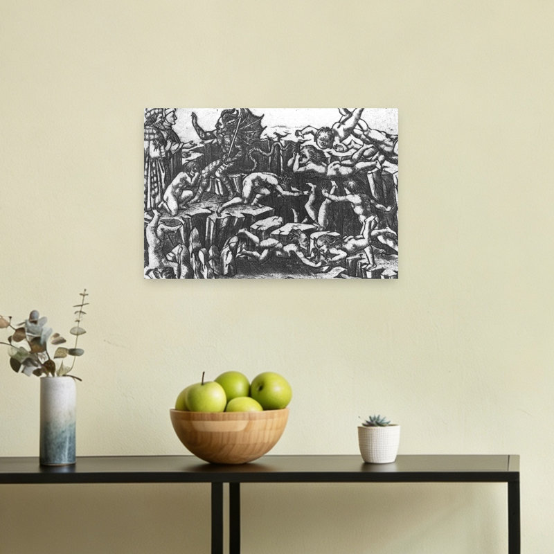 Hell, From The Divine Comedy By Dante Alighieri Abstract Contemporary Wall Art Print, 30.48cm H x 45.72cm W
