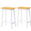 Îlot de cuisine de 135 cm avec 2 tabourets de bar, prise électrique, rangements intérieurs, 5 côtés ouverts, abattant, roulettes, chargeur, porte 4-133698627-133698629