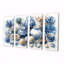 Poterie en tons de bleu et blanc III - ensemble de salon d'art mural côtier en poterie-920644064