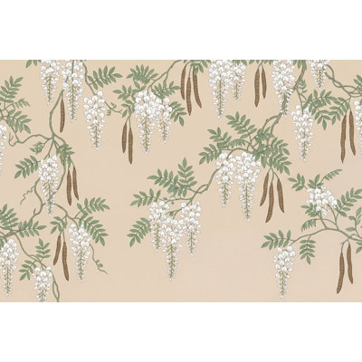 Papier peint floral rétro chinoiserie