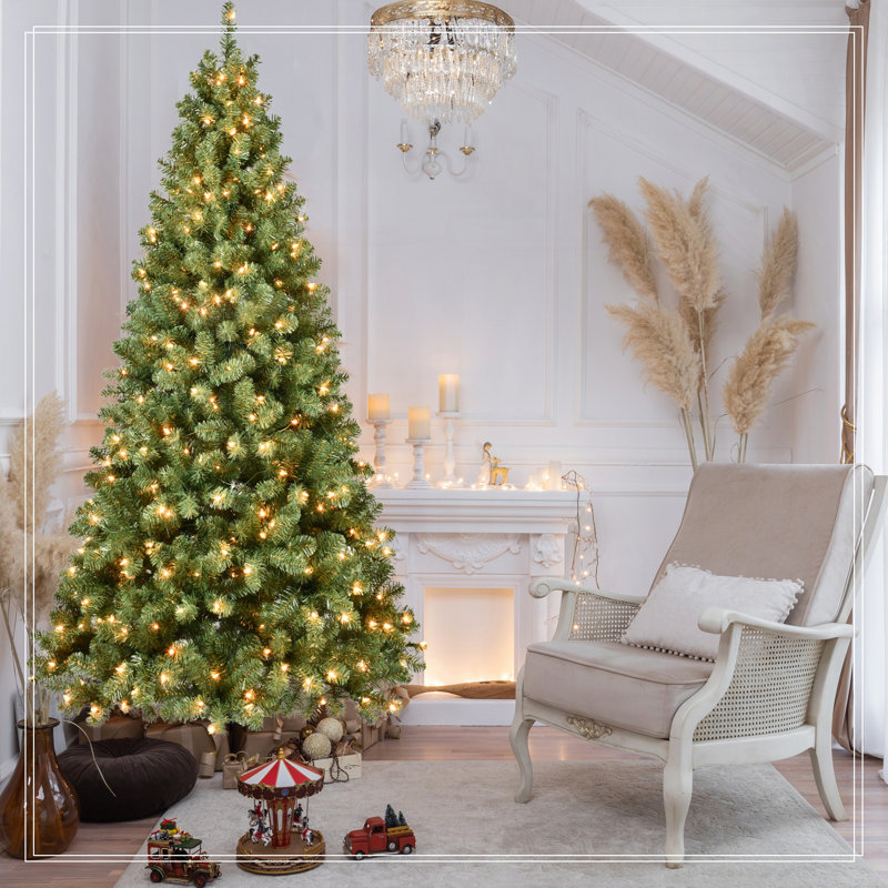 Arbre de Noël en PVC 9 pi avec 650 lumières UL, 9"