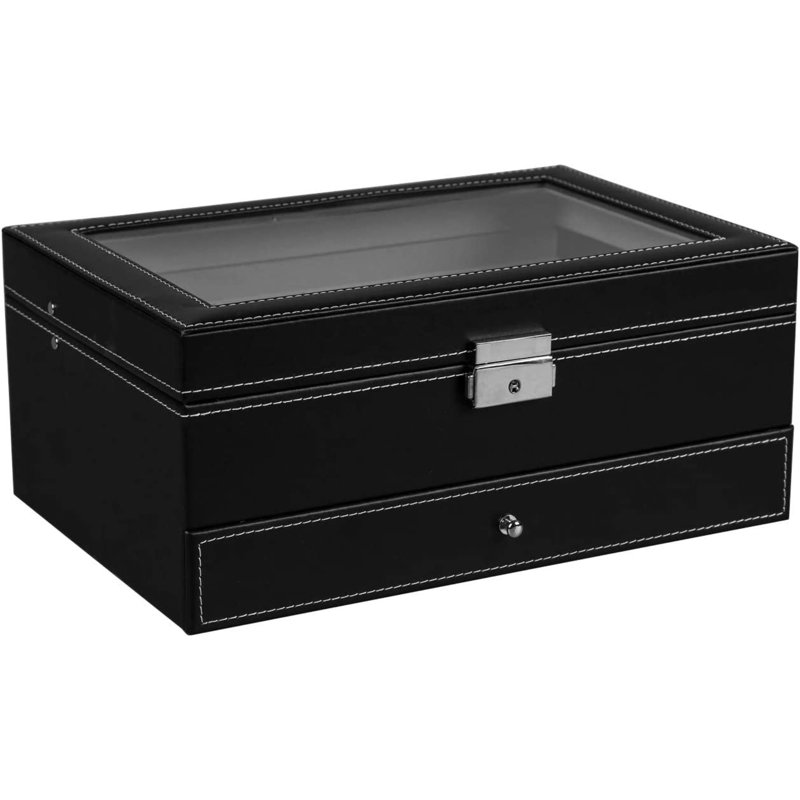Watch Box + Drawers, Black