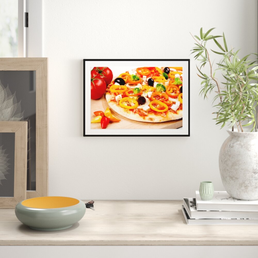 Gerahmtes Poster Köstliche Pizza aus Italien