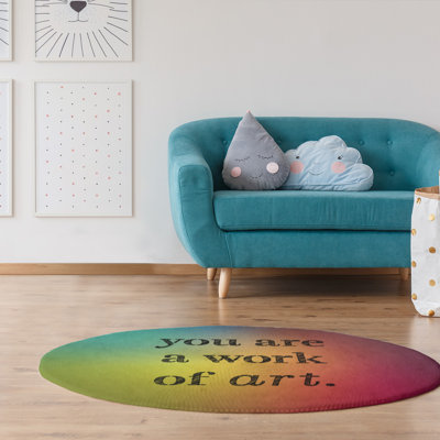 Tapis en chenille poly multicolore