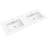 48" Double Sink Vanity Top Undermount Bathroom Sink With 2 Single-hole