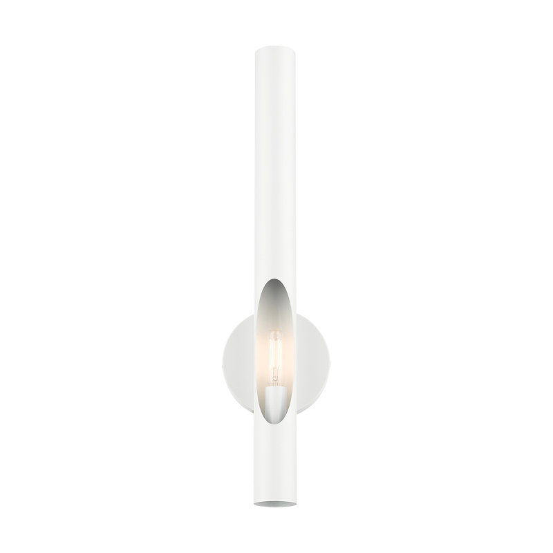 Clearlake Armed Sconce, Shiny White