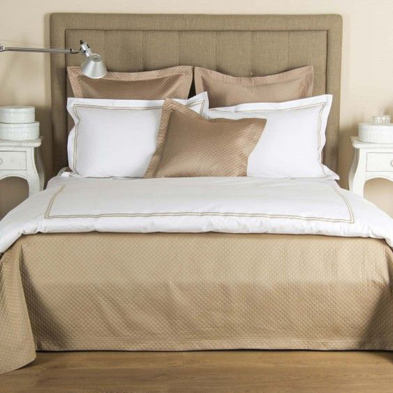 Classic Pillowcase Pair , King, White/Khaki