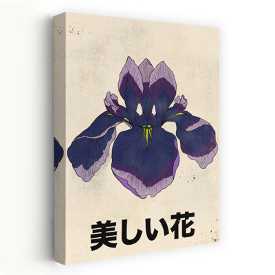 Beautiful Japanese Iris by Nicholas - Wrapped Canvas Print