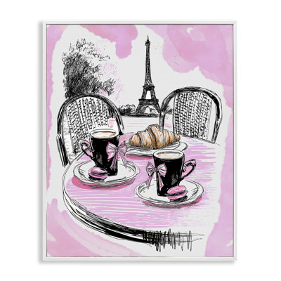 Giclée encadrée rose, Paris, par Jess Stempel