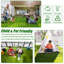 Gazon artificiel adapté aux animaux de compagnie, tapis d'extérieur avec drainage, velours épais pour patio, balcon, jardin-116580634