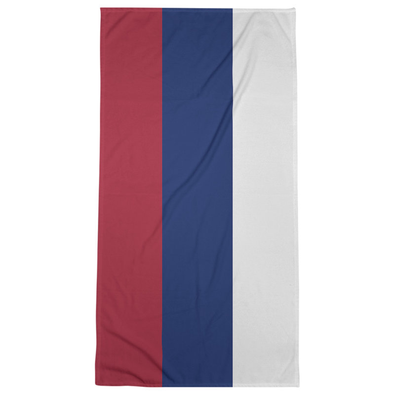 Bath Towel, Red/Blue