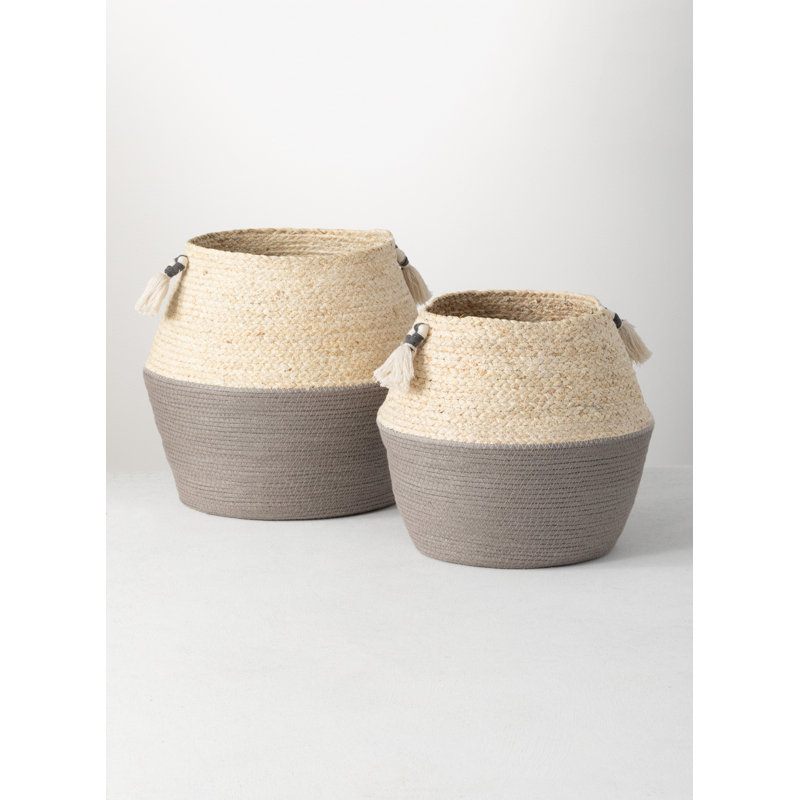 Ensemble de 2 paniers en tissu