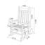 Chaise berçante surdimensionnée à texture de bois (excluant la table)-1834575114