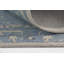 Tapis bleu en laine touffeté à la main à motif floral Cosenza Lenville-67985408