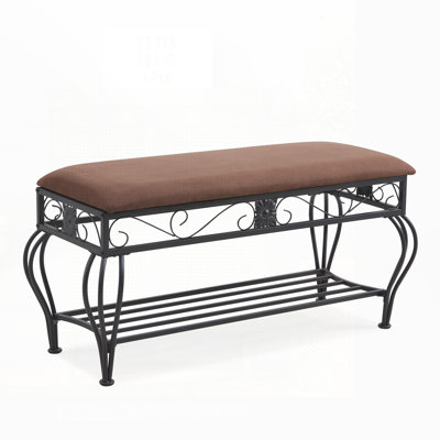 Upholstered Entryway Shoe Rack Bench, Industrial Design For Small Spaces With Storage And Comfortable Seating