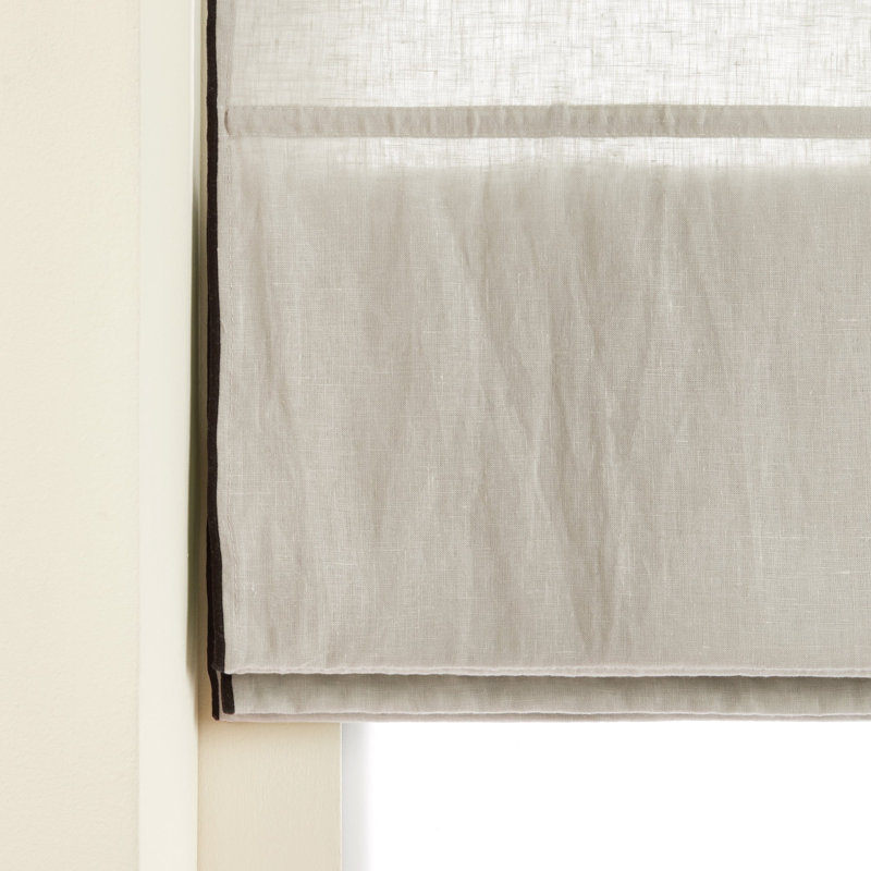 Carlina Semi Sheer Roman Blind, 80 cm L x 20 cm W, Light Beige
