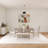 6-Piece Wood Half Round Dining Table Set Kitchen Table Set-1094515486