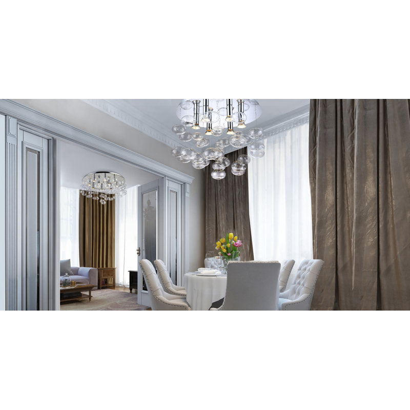 Luvia Flush Mount, Clear