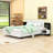 Modern Floating Platform Bed with LED Lighting and Built-in Nightstands-482075722-482075721