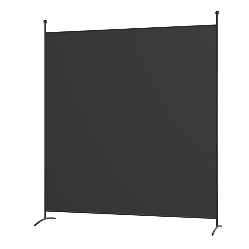 Ballycastle 180cm W x 185cm H Single Panel Room Divider, Black