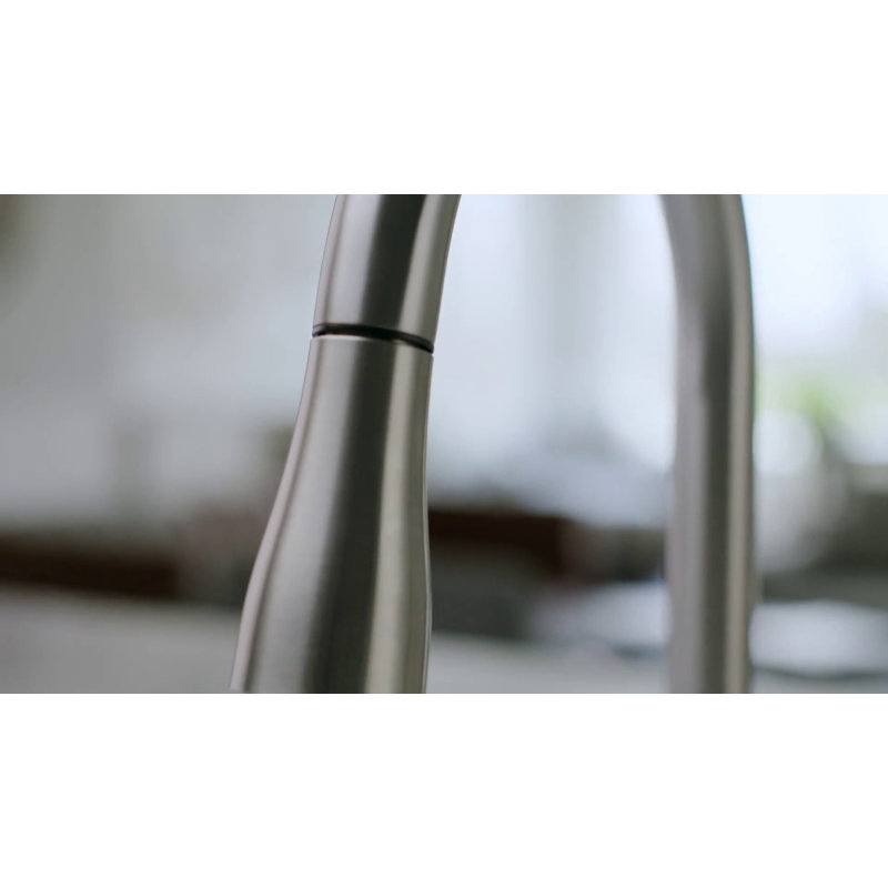 Brushed Nickel Touchless Spring Neck Pull Down Kitchen Faucet