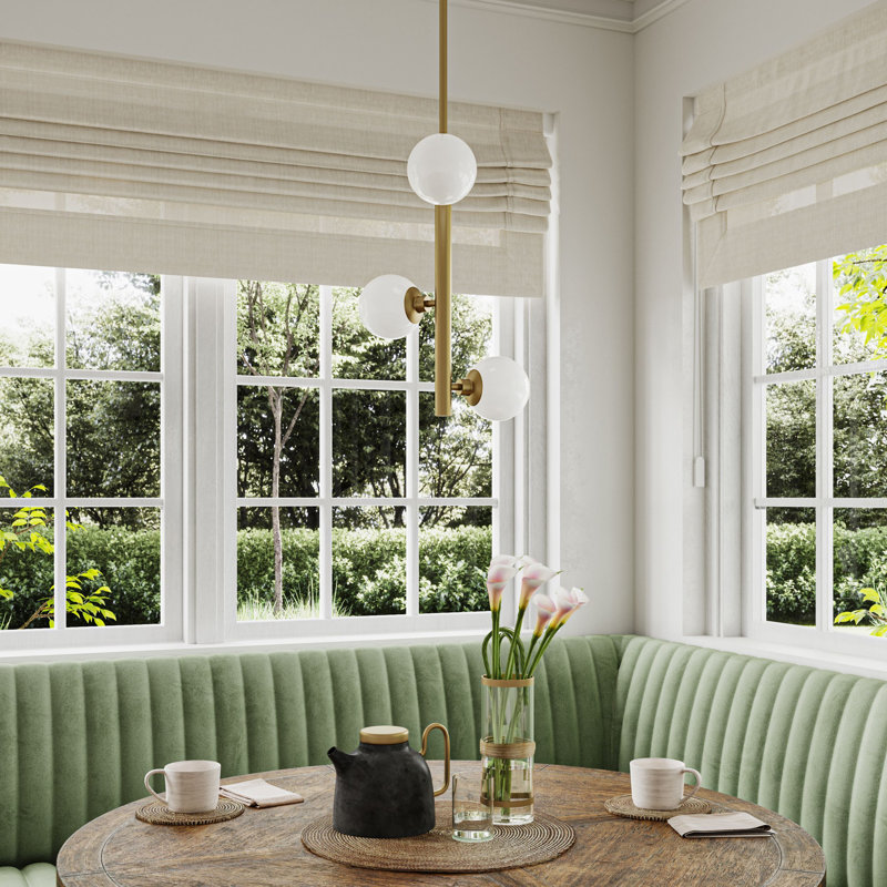 Luminaire suspendu contemporain en or brossé à 3 lumières 13,375 po Avec, Or brossé
