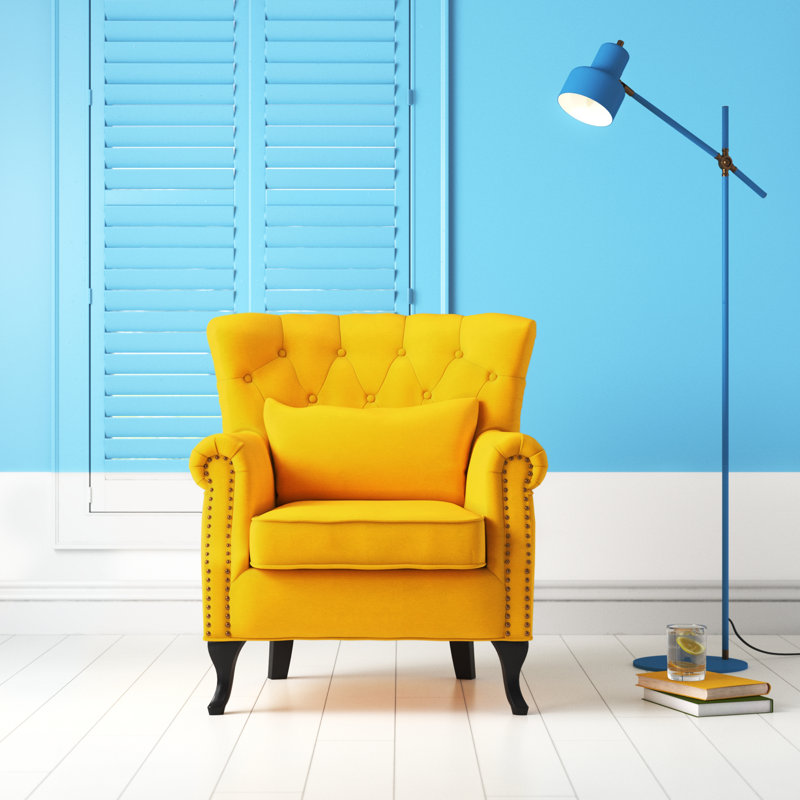 Amalfi Upholstered Armchair, Yellow