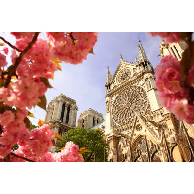 Grazie Notre Dame Cathedral 1 Piece Wrapped Canvas Wall Art