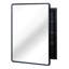 Armoire-miroir 24 po x 30 po avec cadre en métal noir - Support mural de salle de bain ou 3 tablettes réglables encastrées, cloisons en verre trempé de 1 cm-441614984