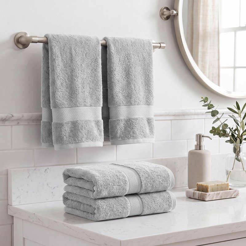 Coton luxueux et hautement absorbant Renata, Argent argent